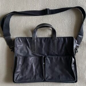 Black Leather Men's Bag